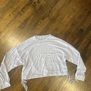 Calvin Klein Light Blue Long Sleeve Sweater Top with Drawstring